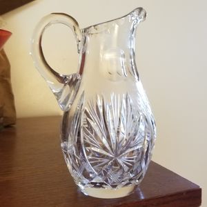 EUC Vintage Small Cut Glass Crystal Cream Pitcher